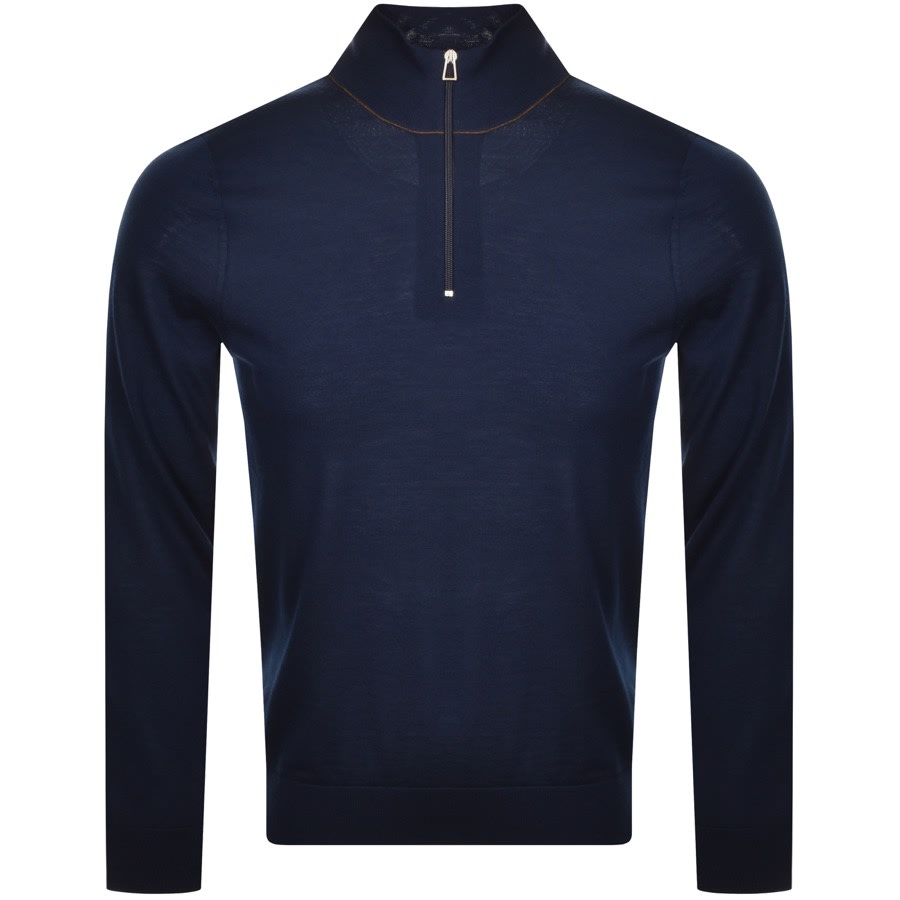 Alternative Image for ProductPS By Paul Smith Half Zip Knit Jumper Navy1
